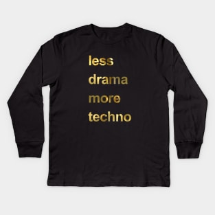 Techno music - electronic music festival Kids Long Sleeve T-Shirt